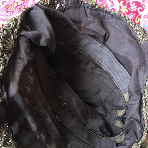 Coachella Boho Rattan Crochet Festival Bag - Picture 3 of 4